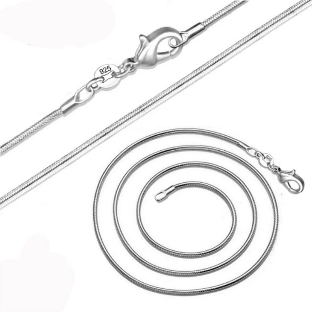 925 Sterling Silver Snake Chain Necklace - Picture 2 of 12